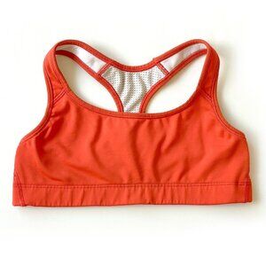 Gap GapFit Sports Bra Womens Size S Orange Racerback Wireless Medium Impact